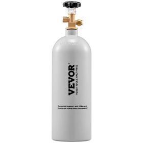 VEVOR 5 Lbs CO2 Tank Aluminum Gas Cylinder, Brand New CO2 Cylinder with Gray Spray Coating, CO2 Tank with CGA320 Valve, For Draft Soda Beer