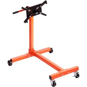 VEVOR Engine Stand, 750 lbs (3/8 Ton) Rotating Engine Motor Stand with 360 Degree Adjustable Head, Cast Iron Motor Hoist Dolly, 4-Caster, 4 Adjustable