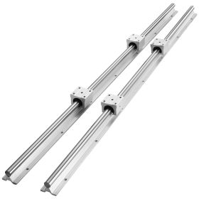 VEVOR Linear Guide Rail Set, SBR16 800mm, 2 PCS 31.5 in/800 mm SBR16 Guide Rails and 4 PCS SBR16UU Slide Blocks, Linear Rails and Bearings Kit for Aut