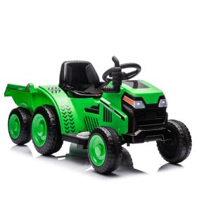 12V Kids Ride On Electric Tractor Black Knight,Kids Ride On Toy.2WD,Non-skid tires, steering wheel, foot pedal,With Removable storage tug,Light,Blueto