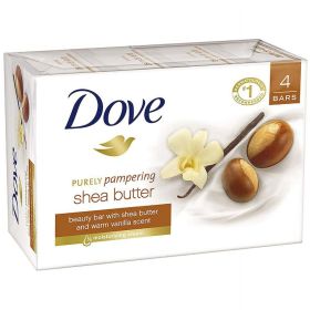 Dove Shea Butter Beauty Bar with Â¼ Moisturizing Cream Soap 4 Pack.