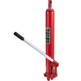 VEVOR Hydraulic Long Ram Jack, 8 Tons/17363 lbs Capacity, with Single Piston Pump and Clevis Base, Manual Cherry Picker w/Handle, for Garage/Shop Cran