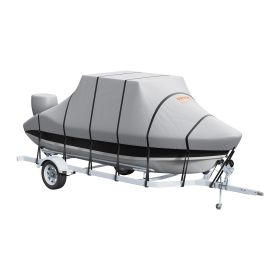 VEVOR T Top Boat Cover, 24'-26' Waterproof Trailerable T-Top Boat Cover, 600D Marine Grade PU Oxford, with Windproof Buckle Straps, for Center Console