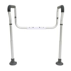 VEVOR Toilet Safety Rail, Bathroom Toilet Seat Frame, Adjustable Width & Height Fit Most Toilets, Supports 300lbs, Toilet Handles Grab Bars with Padde