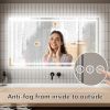 LED Bathroom Mirror, 30x55 inch Bathroom Vanity Mirrors with Lights, Mirrors for Wall with Smart Touch Button, Anti-Fog, Memory Function, Stepless Dim