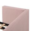 Twin Size Upholstered daybed with Pop Up Trundle, Pink