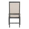 TREXM Retro Style Dining Chair Set with 4 Upholstered Chairs for Dining Room and Living Room (Beige+Black)