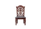 ACME Vendome Side Chair (Set-2) in PU & Cherry 60003