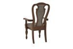 Ash Oak Set of 2pc Arm Chairs Upholstered Tufted Unique Design Dining Chairs Back Cushion Seat Dining Room