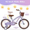 Multiple Colors,Girls Bike for4-7 Years Old Kids,16 inch wheel ,Training Wheels Included