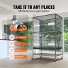 VEVOR 52 inch Standing Large Bird Cage, Wrought Iron Flight Bird Cage for Parakeets, Cockatiels, Parrots, Macaw with Rolling Stand and Tray