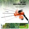 VEVOR 20V Cordless Hedge Trimmer, 18 inch Double-edged Steel Blade, Pole Hedge Trimmer Kit 20V Battery, Fast Charger Included, 74"-94" Telescoping Des