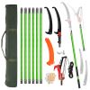 26ft Manual Pole Saw, Lightweight Tree Trimmers Long Handle Pruner Set, Sharp Steel Blade and Scissors Pole Saw for Trimming Palm, Pear Tree, Fir Tree