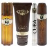 Cuba Gold by Cuba for Men - 4 Pc Gift Set 3.3oz EDT Spray, 1.17oz EDT Spray, 3.3oz After Shave, 6.7oz Shower Gel