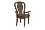 Ash Oak Set of 2pc Arm Chairs Upholstered Tufted Unique Design Dining Chairs Back Cushion Seat Dining Room