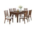 Contemporary Style 1pc Dining Table w 4 Drawers Rectangle Table Cherry Brown Finish Kitchen Dining Room