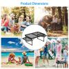 3 ft Portable Picnic Table with Wing Panels, suitable for camping, outdoor activities, picnicking, and patio use