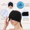 Gel Hot Cold Therapy Headache Pain Relief Cap 360Â° Massage Migraine Relief Hat Reusable Ice Head Wrap for Headache and Puffy Eyes