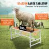 VEVOR Goat & Sheep Stand, 47x23 inch Livestock Stand, Metal Livestock Milking and Shearing Stand 21" to 33" Adjustable Height, with Headpiece and Nose