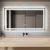 LED Bathroom Mirror, 30x55 inch Bathroom Vanity Mirrors with Lights, Mirrors for Wall with Smart Touch Button, Anti-Fog, Memory Function, Stepless Dim