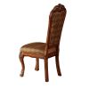 Beige and Cherry Oak Padded Side Chair (Set of 2)