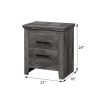 Rustic Grey Oak 2-Drawer Nightstand