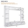 ON-TREND Large Wall Unit Entertainment Center with Bookshelves for TVs Up to 78'', Modern TV Console with Cabinets and Open Shelves, 4-in-1 TV Stand w