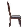 Brown and Cherry Side Chair with Nailhead Trim (Set of 2)