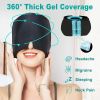 Gel Hot Cold Therapy Headache Pain Relief Cap 360Â° Massage Migraine Relief Hat Reusable Ice Head Wrap for Headache and Puffy Eyes