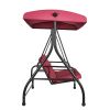 VEVOR 3-Seat Patio Swing Chair, Converting Canopy Swing, Outdoor Patio Porch with Adjustable Canopy, Removable Thick Cushion and Alloy Steel Frame, fo