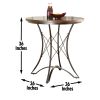 Adele - Round Counter Table - Dark Brown