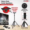 5 Core Speaker Stand Tripod Pair Floor Heavy Duty Adjustable Up to 72 Inch DJ Studio Monitor Stands Pole Mount - SS HD 2PK BLK BAG