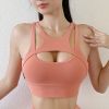 New Sexy Women's Sports Bra Top Women Tight Elastic Gym Sport Yoga Bras Bralette Crop Top Chest Pad Removable 13 Colors