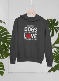 Rescue Dogs Are Bundles of Love Hoodie (Color: Dark Heather, size: small)