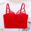 New Bodice Summer Top Sleeveless Short Sexy Female Push Up Crop Top Women Harajuku Off Shoulder Solid Camis With Built In Bra