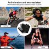 Breathable Fitness Gloves Gym Weightlifting Thin Non-slip Half Finger Cycling Gloves Equipment Yoga Bodybuilding Training Sports Blue Color